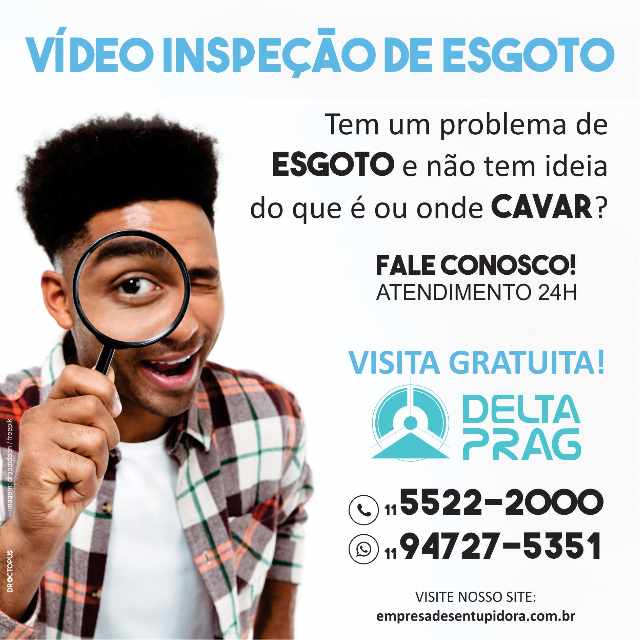 Serviço de vídeo inspeção de esgoto são paulo